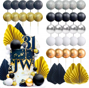 39-piece Set of Paper Fan Decorative Balls-1