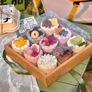 Clear 9-Holes Pastry Box-1