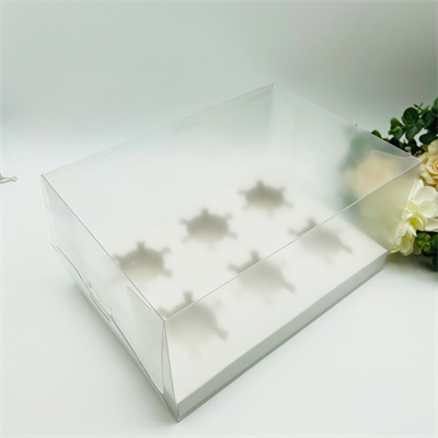 transparent cupcake box