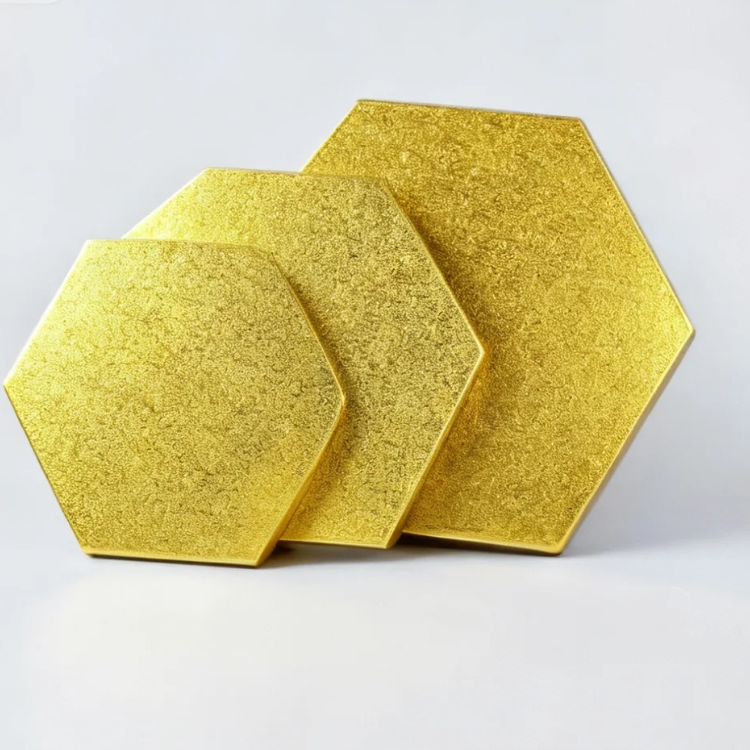 Golden Hexagon Cake Board