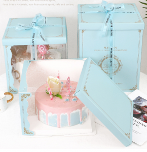 Half Window Clear Cake Box