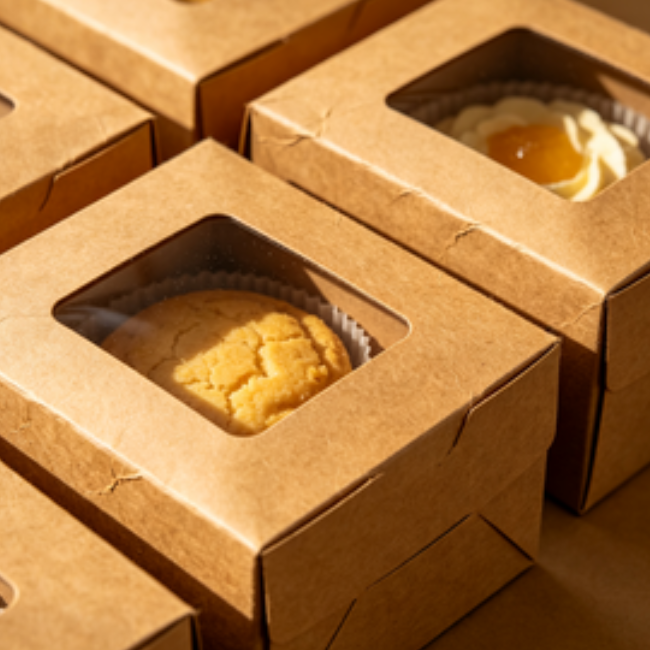Kraft Window Cake Boxes