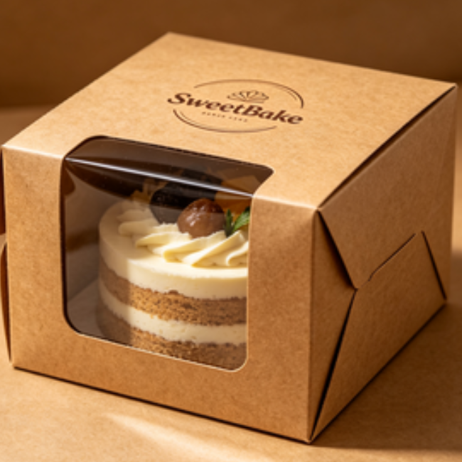 Kraft Window Cake Boxes01