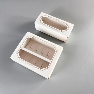 Macaron Box With Gold Line