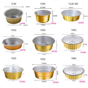 Round aluminum foil food container1