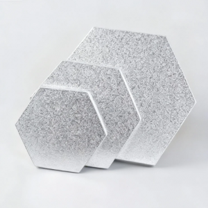 Silver Hexagon Cake Board