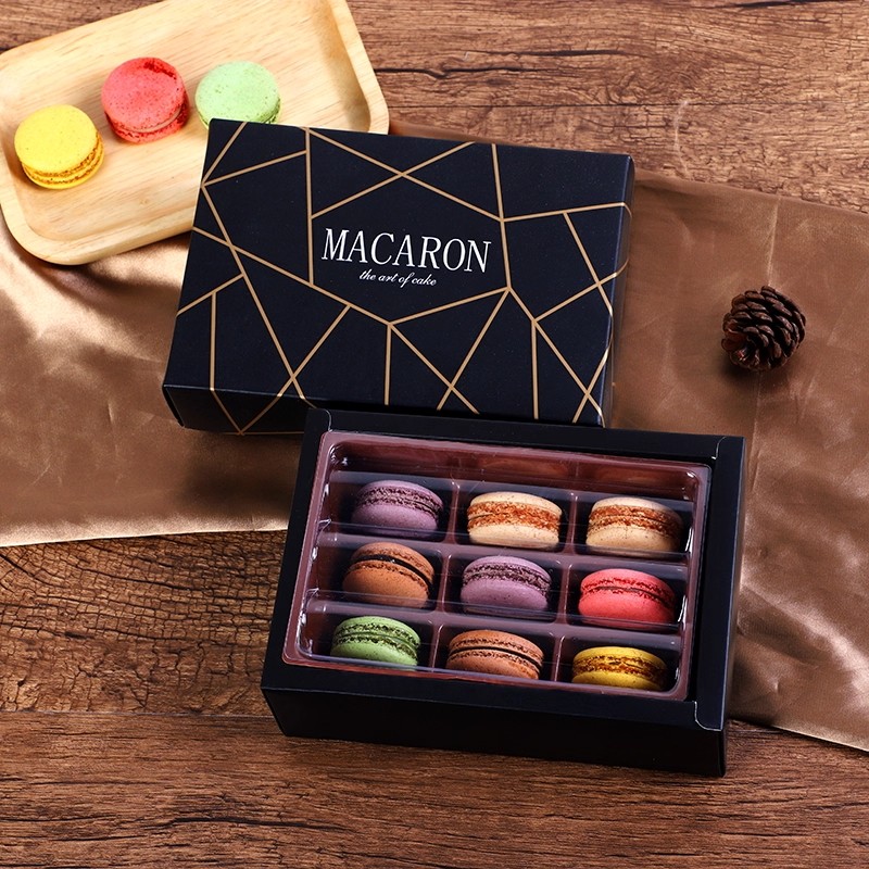 Black Macaron Box