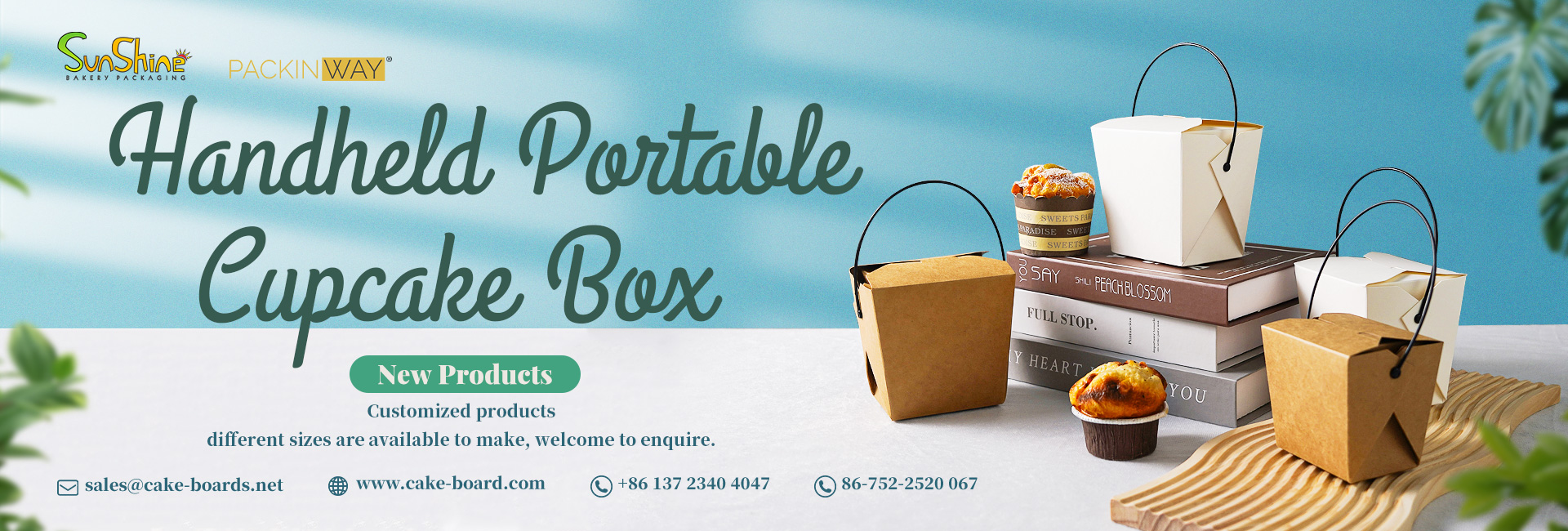 便携式手提纸杯蛋糕盒